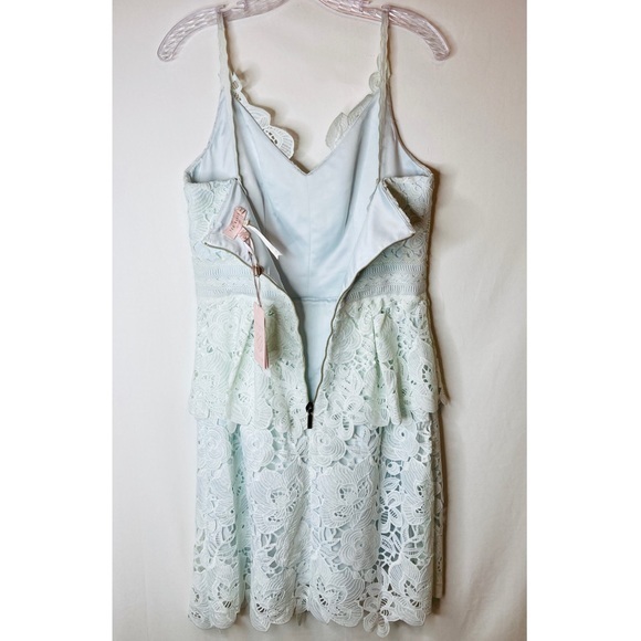 NWT Ted Baker lace peplum dress mint white 2 6 Medium free shipping designer - Picture 9 of 15
